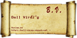 Bell Virág névjegykártya